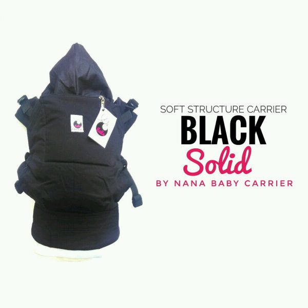 NaNa SSC ERGONOMICS BABY CARRIER – Simpelina STANDARD SIZE (Black Solid)