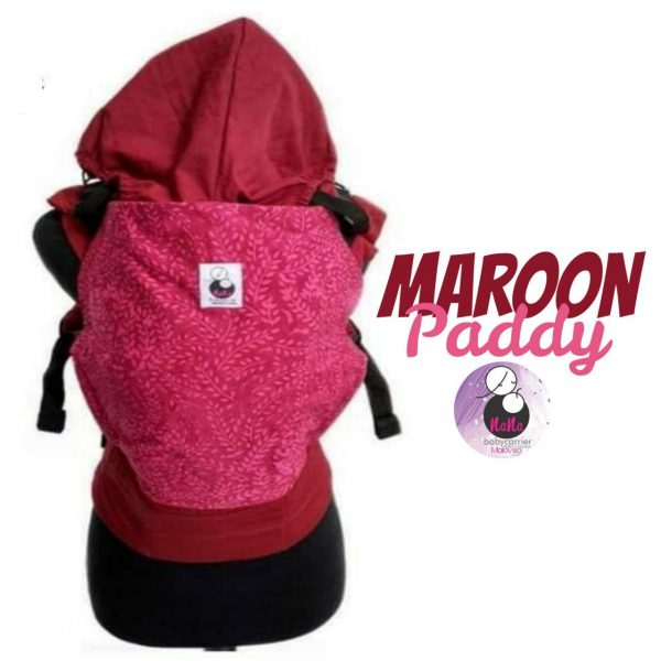 NaNa SSC Ergonomics Baby Carrier – STANDARD SIZE (Maroon Paddy)