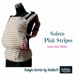 Babyta SSC Ergonomics Baby Carrier by Bobita – TODDLER SIZE (Salem Pink Stripes) [DEFECT – STAIN]