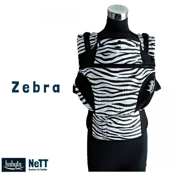 Babyta NeTT Adjustable SSC Ergonomics Baby Carrier by Bobita (Zebra)