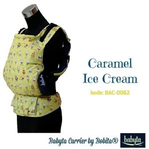 Babyta SSC Ergonomics Baby Carrier by Bobita – PRE-TODDLER SIZE (Caramel Ice Cream)