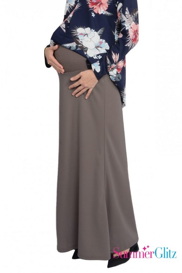 Skirt Ibu Hamil Maternity (Grey)
