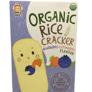 Apple Monkey Organic Rice Cracker Blueberry Strawberry