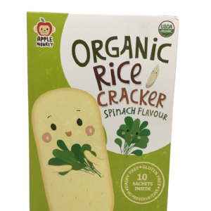Apple Monkey Organic Rice Cracker Spinach