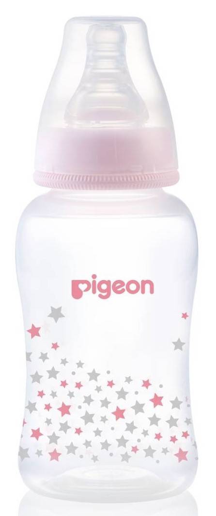 PIGEON Slim Neck PP Pink Star 160ml 5oz