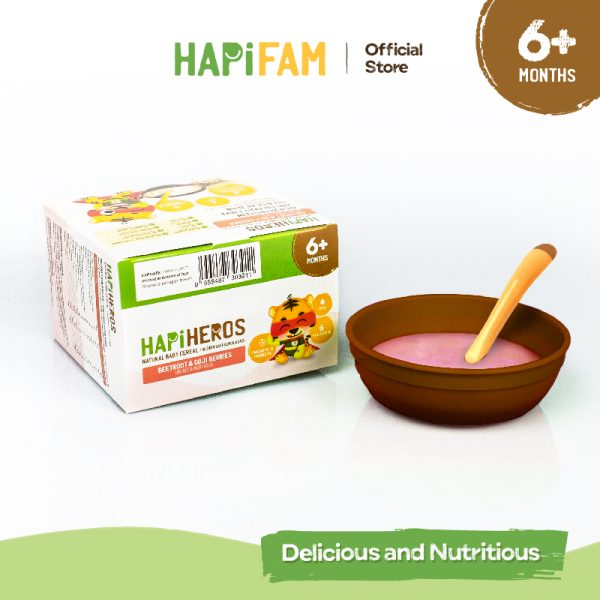 Hapi Heros Natural Baby Cereal Beetroot & Goji Berries 10sachetsx20g
