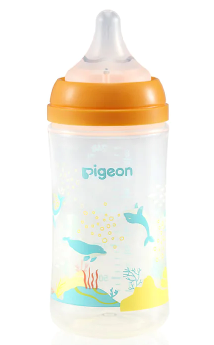 Pigeon PP Soft Touch Bottle 240ml 3m+ – DOLPHIN