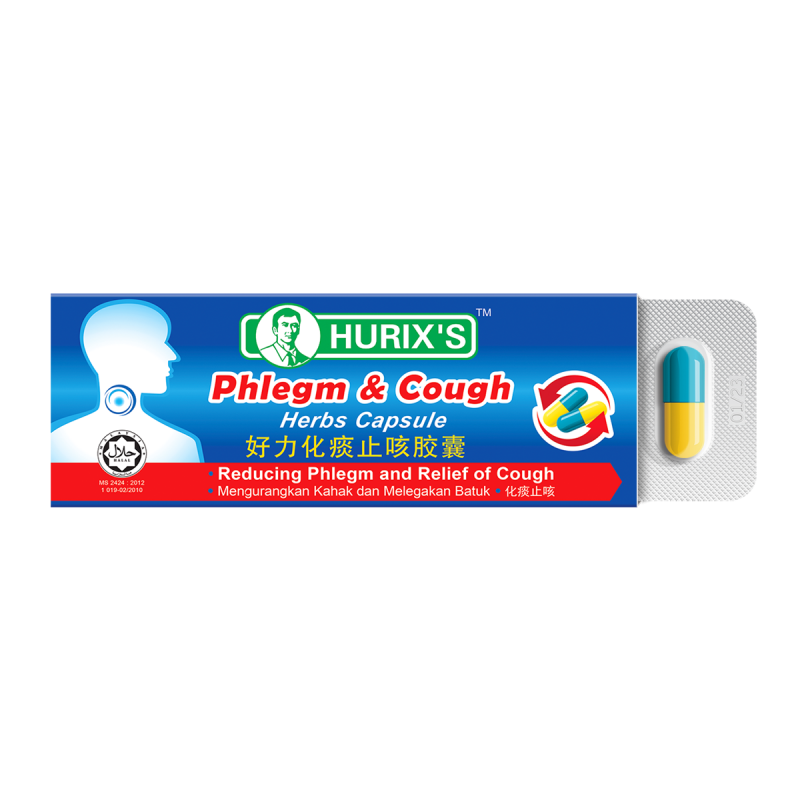 Hurix Phlegm & Cough Herbs Capsule 6’s