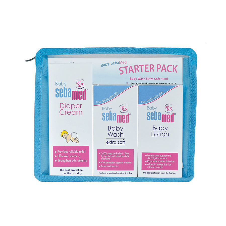 SEBAMED Baby Starter Pack  (Diaper Cream, Baby Lotion, Baby Wash)