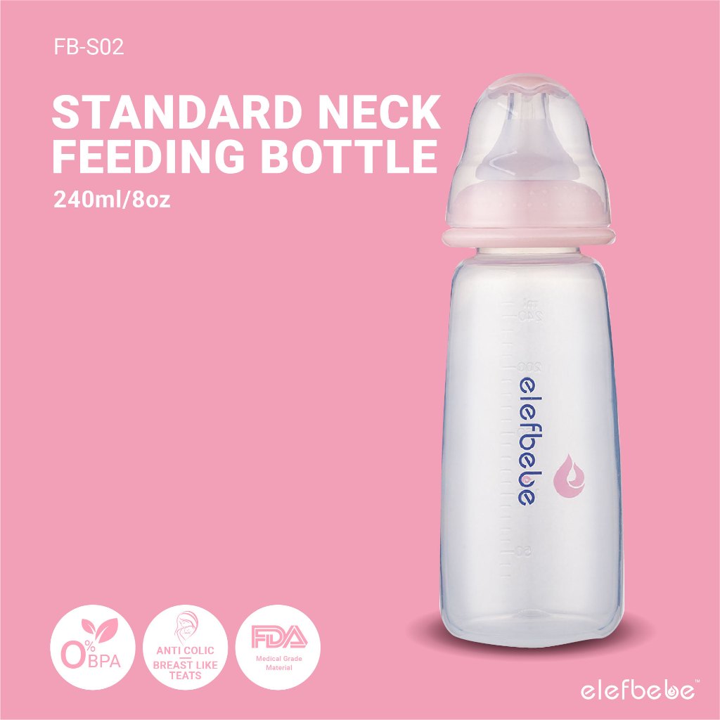 elefbebe Standard Neck Feeding Bottle 240ml / 8oz