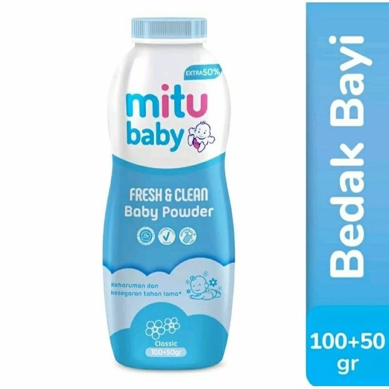 Mitu Baby Powder 100g + 50g CLASSIC (BLUE)