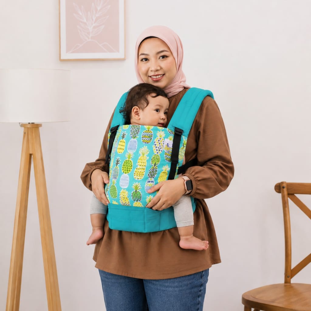 NaNa SSC Ergonomics Baby Carrier – STANDARD SIZE Simpelina (Turquoise Pineapple)